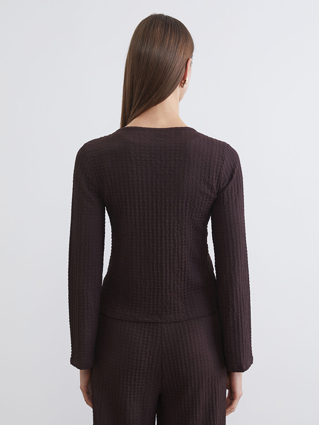 بلوزة بني امرأة-4