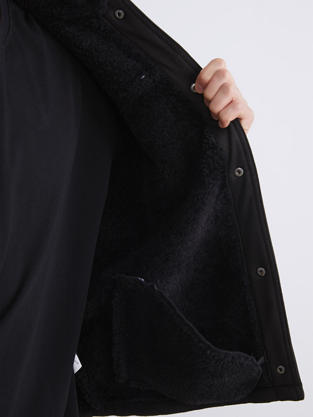 Standard Fit Collared Neck Suede Men's Coat-2