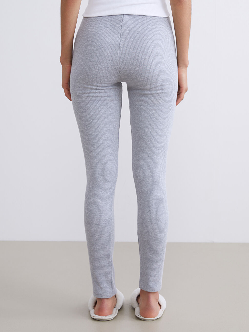 Women's Elasticated Waist Plain Base Layer Leggings-6