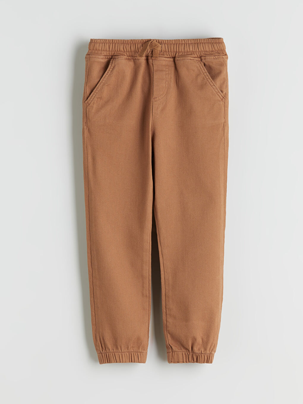Kahverengi Beli Bağlamalı Erkek Çocuk Jogger Pantolon