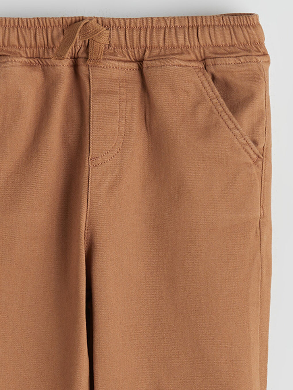 Kahverengi Beli Bağlamalı Erkek Çocuk Jogger Pantolon-2