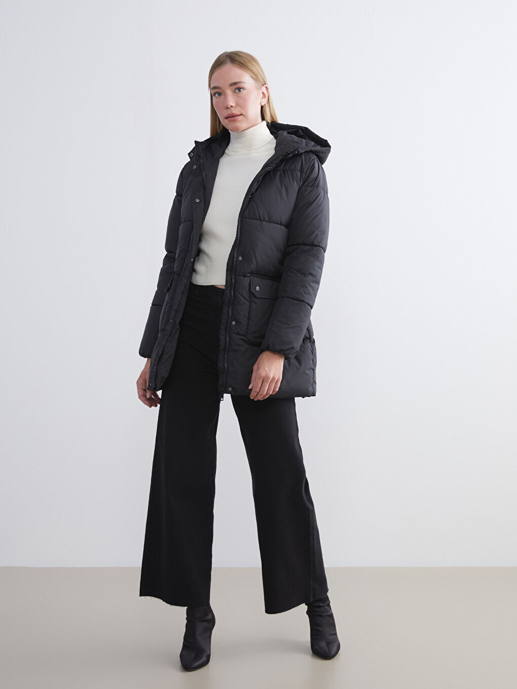 Ženska Puffer Jakna sa Kapuljačom-1