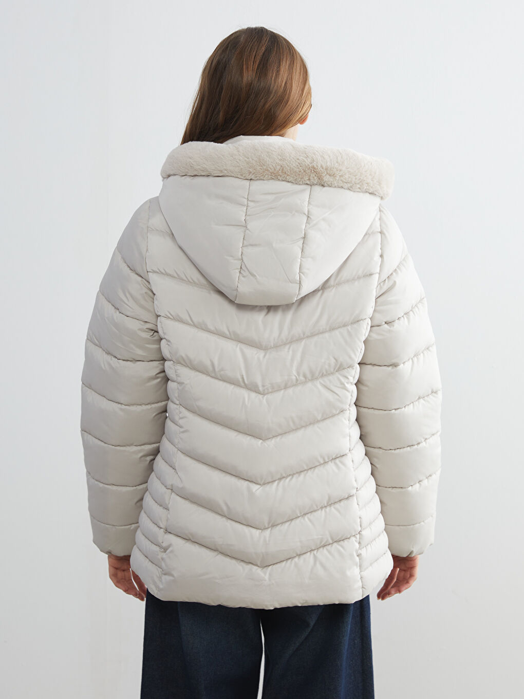 Hooded Women's Puffer Coat-4