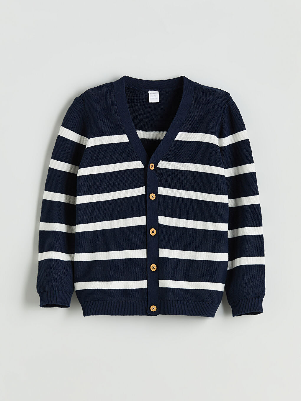 LCW Kids V Neck Striped Boys' Knitwear Cardigan -W59476Z1-LGS