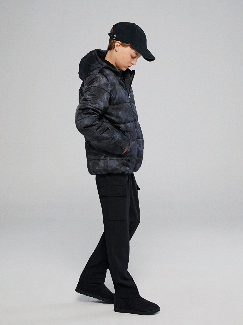 Hooded Boys' Puffer Coat-1