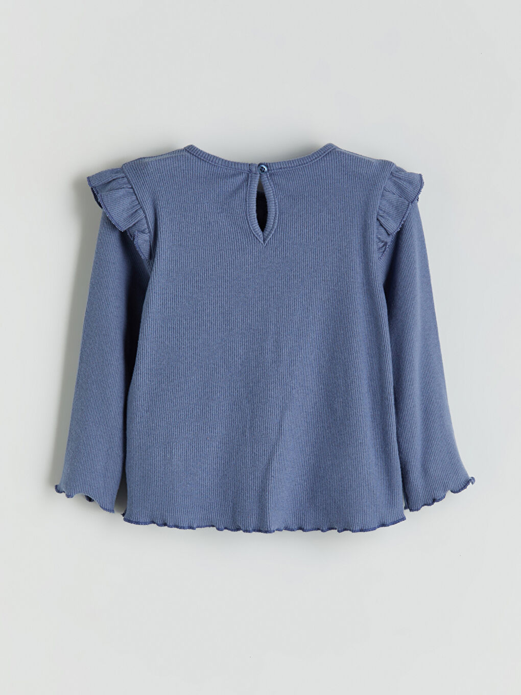 İndigo Fırfırlı Kız Bebek Bluz ve Pantolon 2'li Takım-3