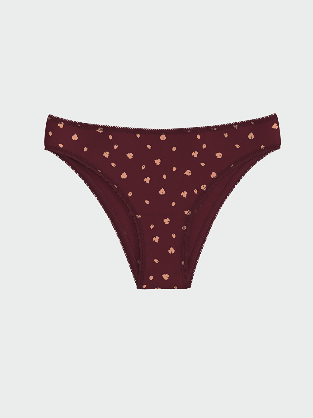 Bordo Kalp Desenli Brazilian Külot