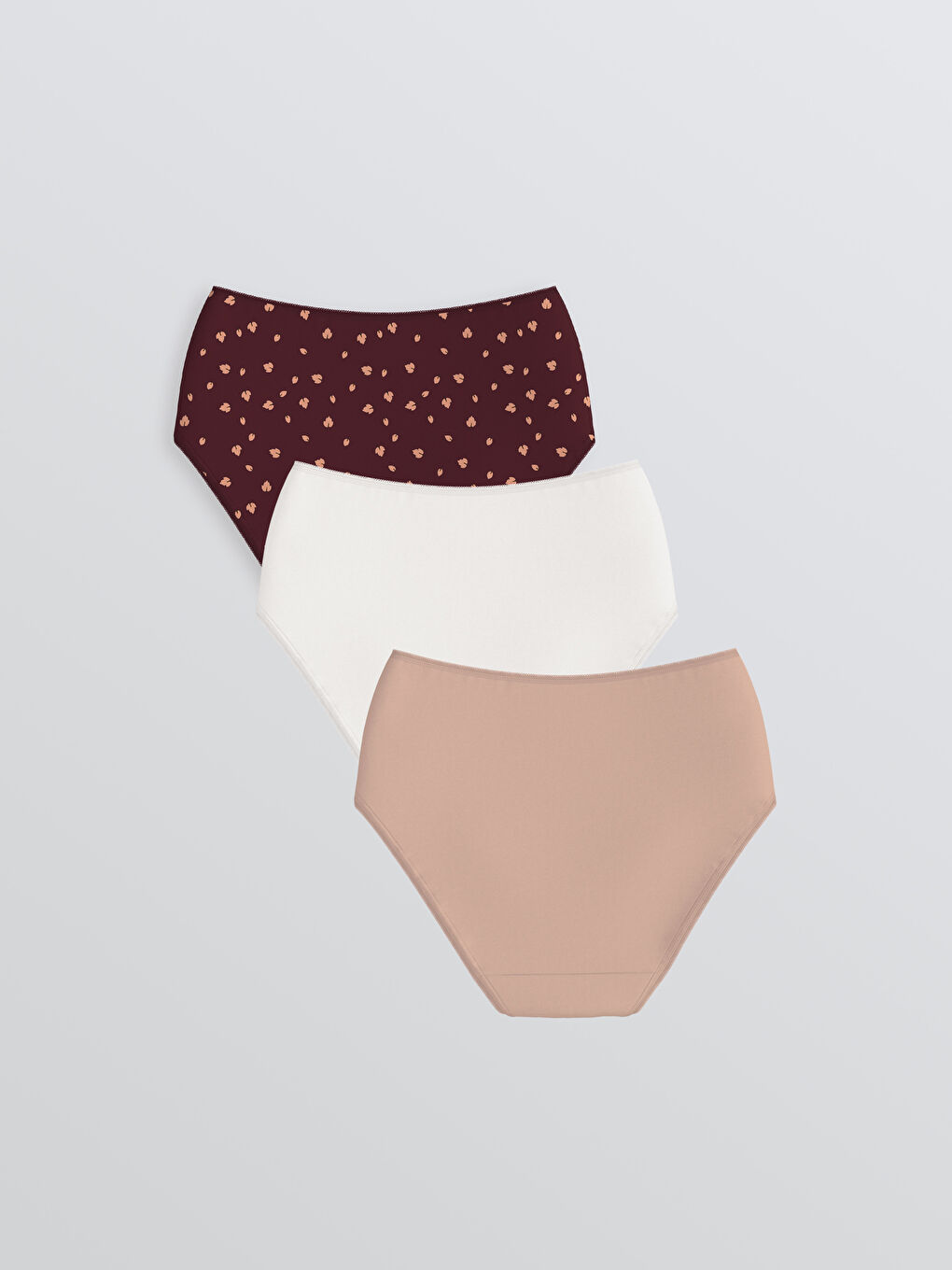 High-Waisted Patterned Classic Knickers 3-Pack-1