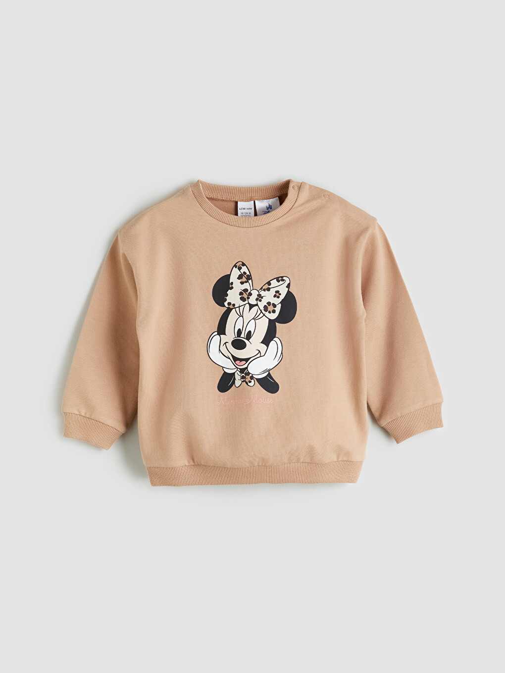 Kahverengi Minnie Mouse Kız Bebek Sweatshirt