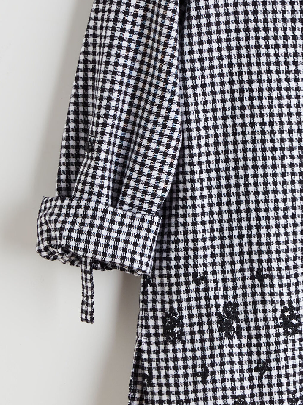 Plaid Frilled Women's Shirt-6