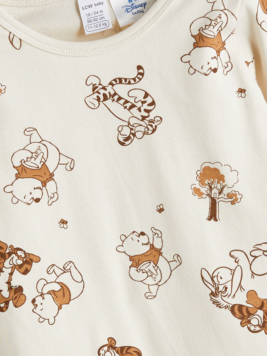 LCW baby Crew Neck Long Sleeve Winnie the Pooh Printed Baby Boys' Pyjama Set -W59560Z1-LQA
