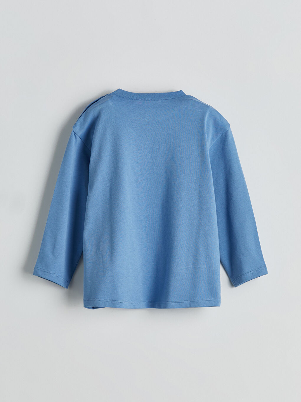 Mavi Bisiklet Yaka Bugs Bunny Baskılı Erkek Bebek Tişört-1