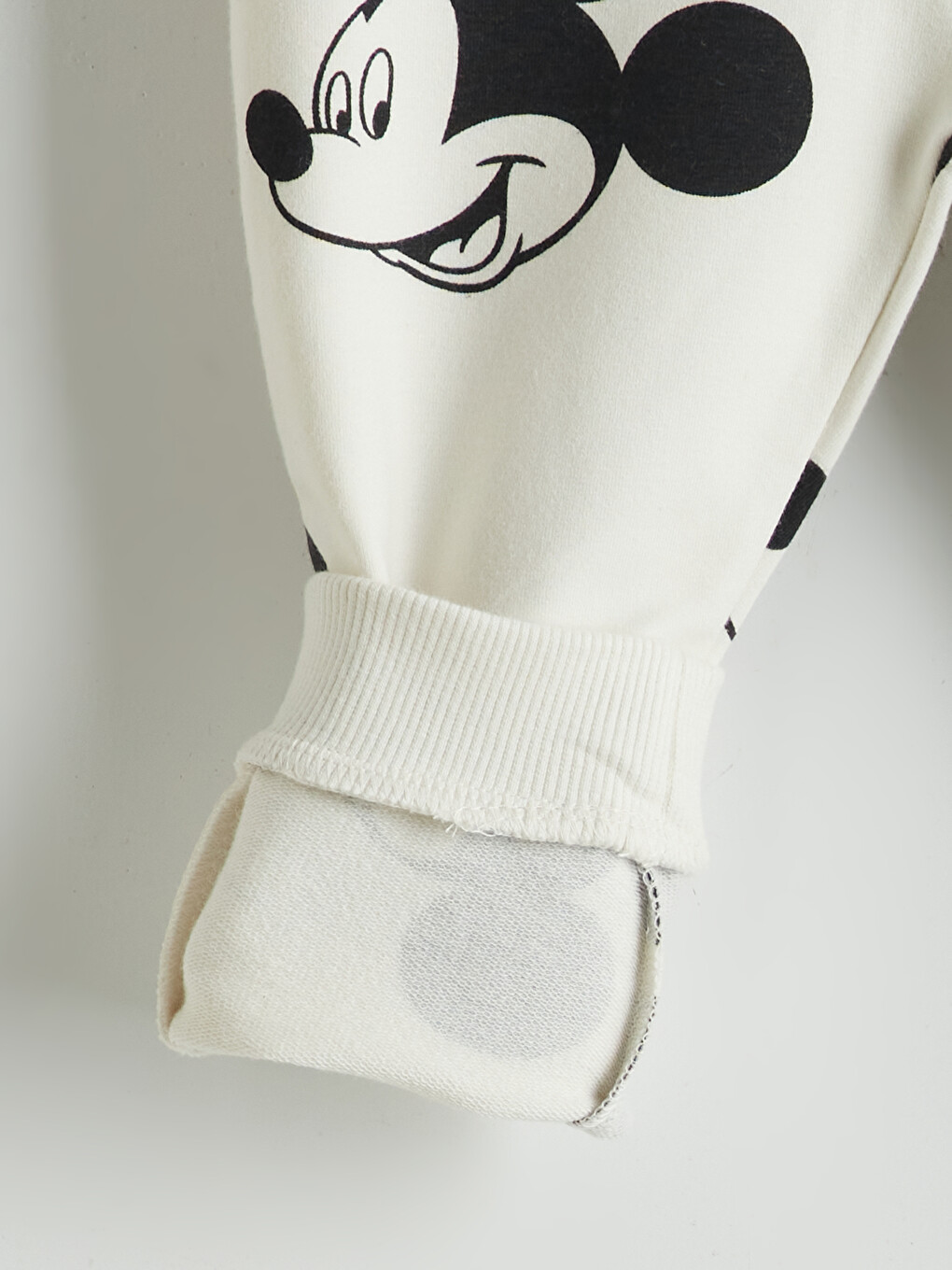Gri Mickey Mouse Baskılı Erkek Bebek Sweatshirt-3