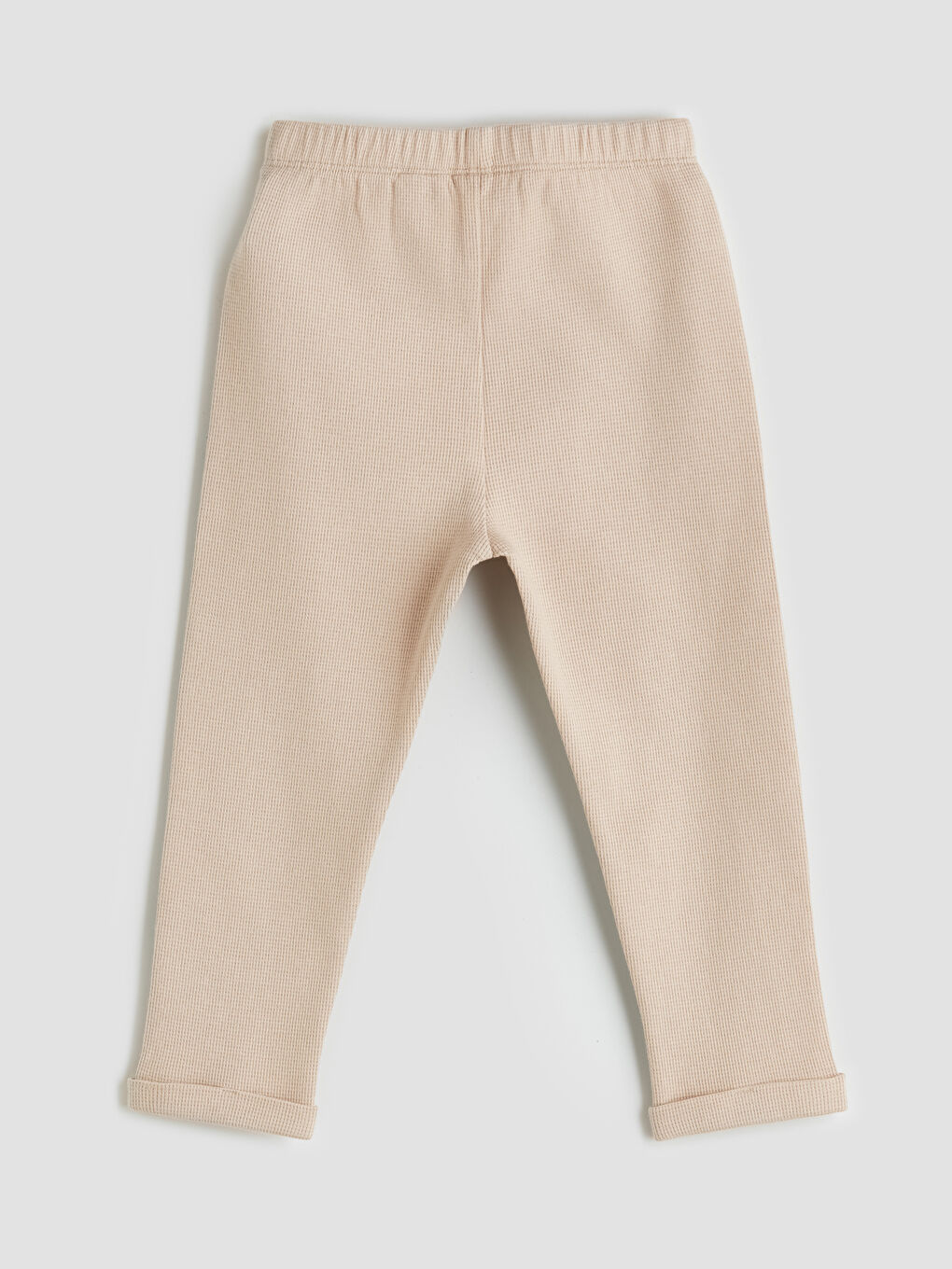 Bej Beli Lastikli Erkek Bebek Pantolon-1