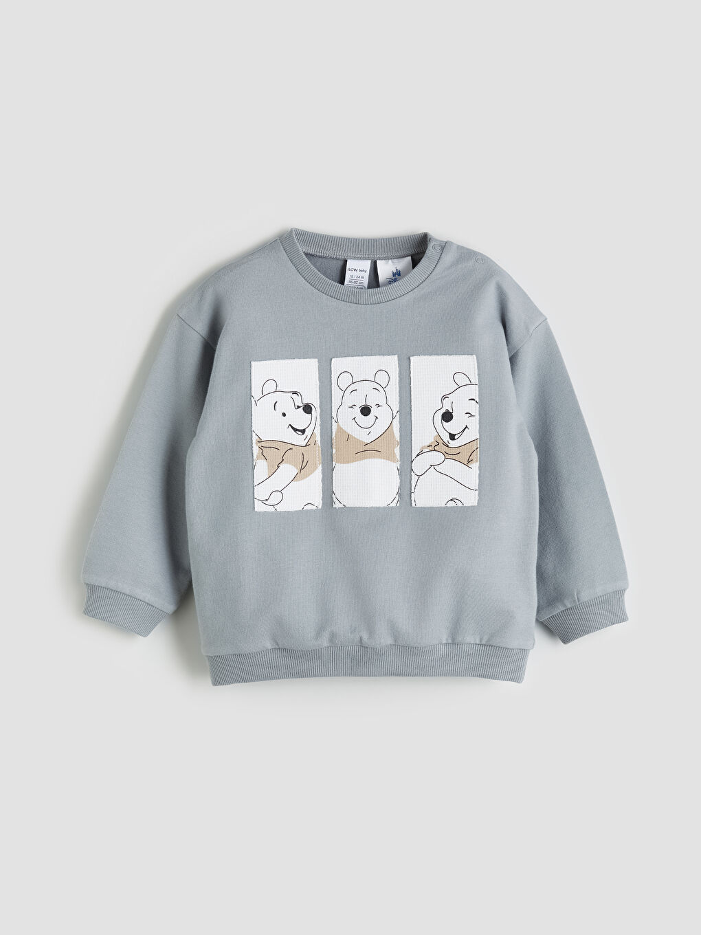 LCW baby Crew Neck Long Sleeve Winnie the Pooh Printed Baby Boys' Sweatshirt and Sweatpants 2 Pack Set -W59574Z1-VWV