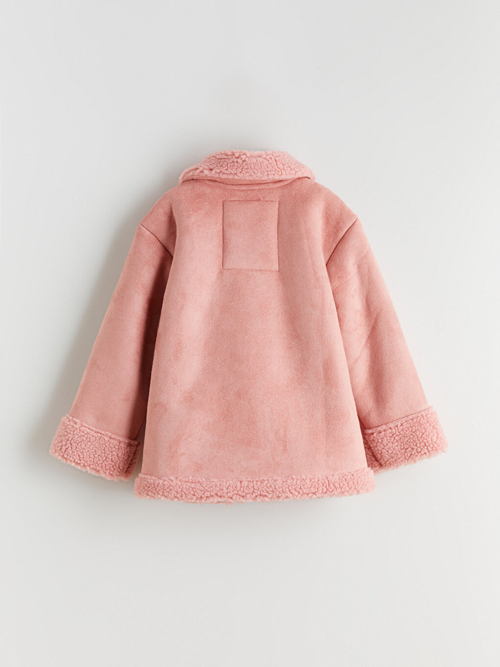 Fur Collar Suede Girls' Coat-3