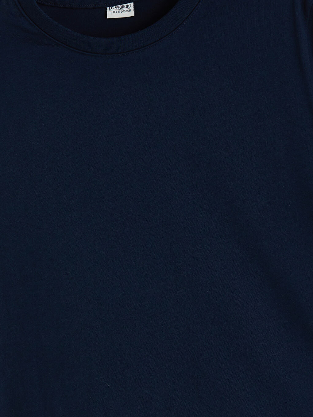 Lacivert Bisiklet Yaka Erkek Çocuk Tişört-1