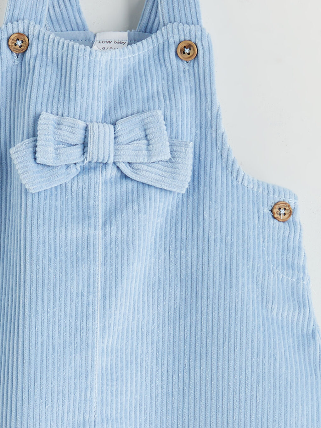 Bow Detailed Velvet Baby Girls' Dress and T-Shirt-6