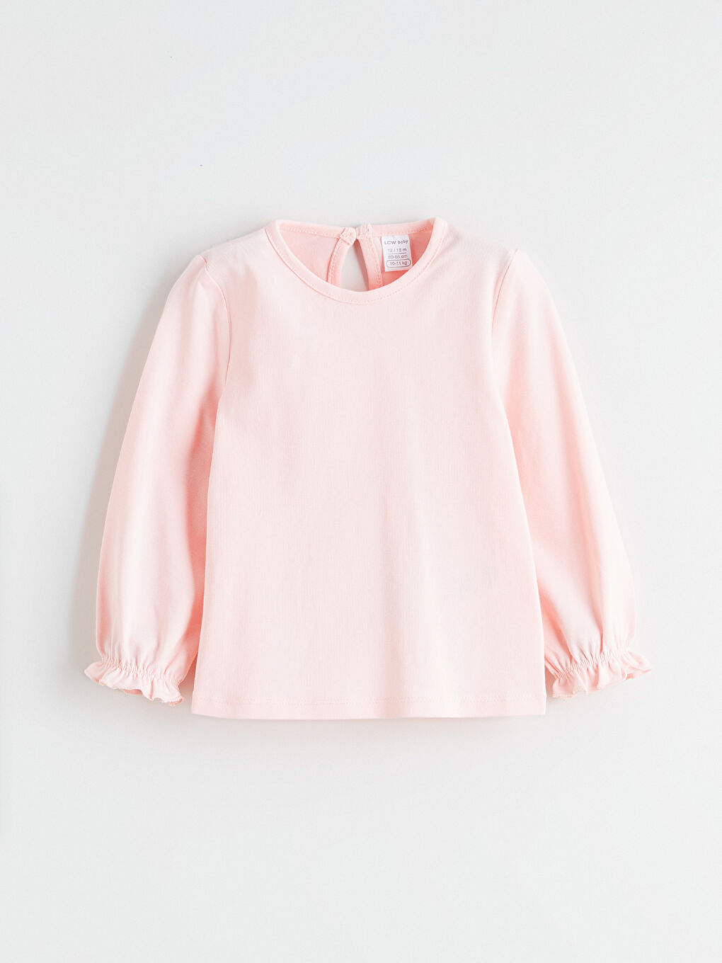 Bej Fiyonk Detaylı Kadife Kız Bebek Salopet Elbise ve Tişört-3