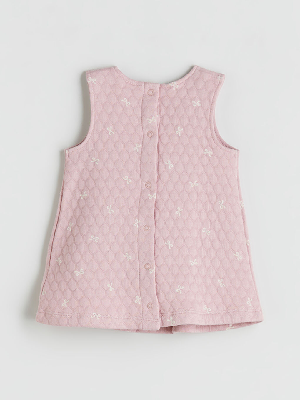 Pembe Fiyonk Baskılı Kız Bebek Elbise ve Tişört-6