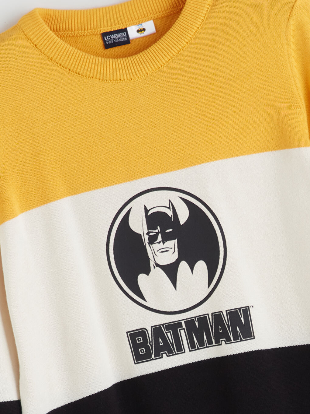 Crew Neck Batman Printed Boy's Knitwear Sweater-1
