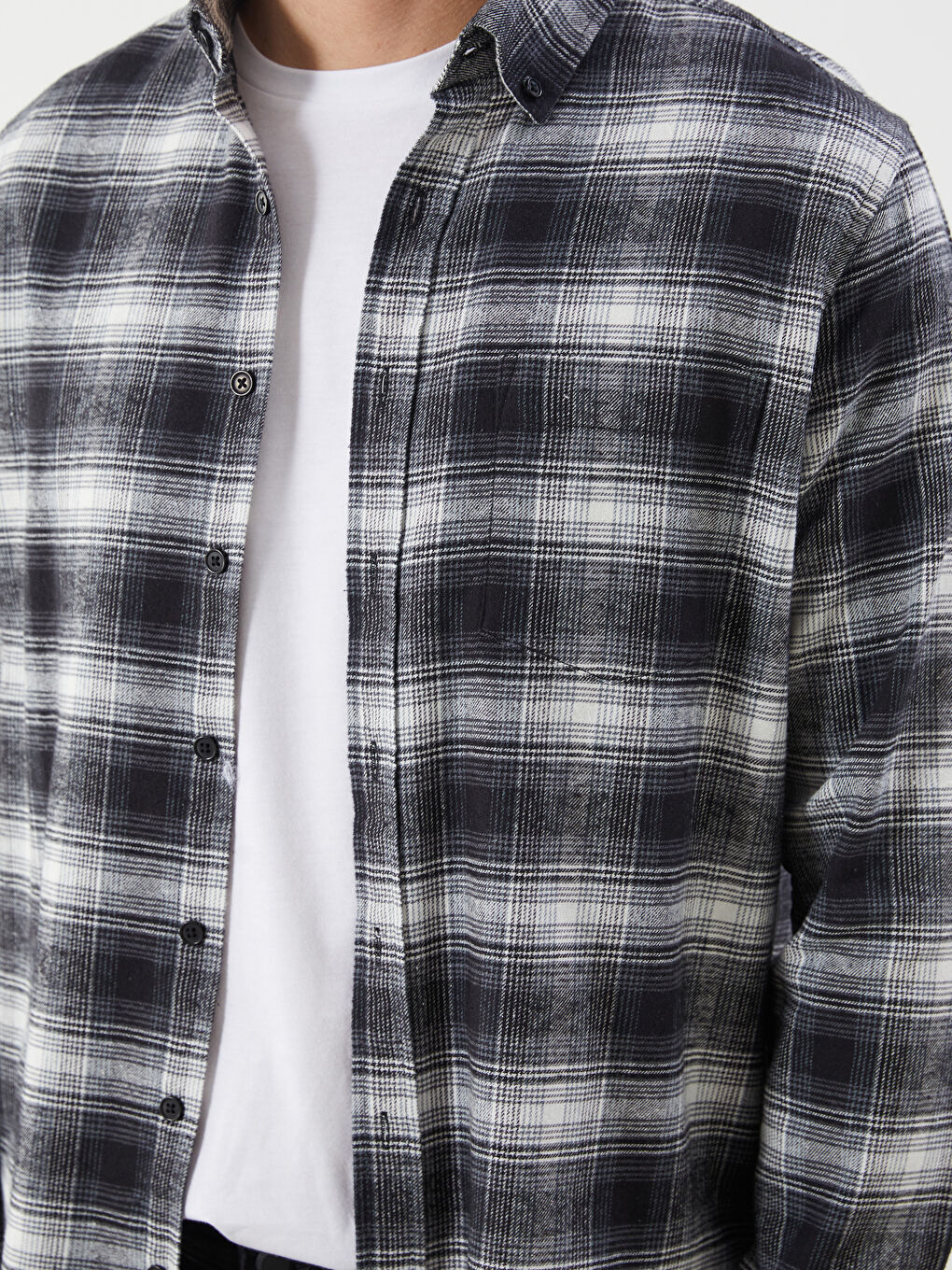 LCWAIKIKI Classic Regular Fit Long Sleeve Plaid Poplin Men's Shirt -W59651Z8-LKX