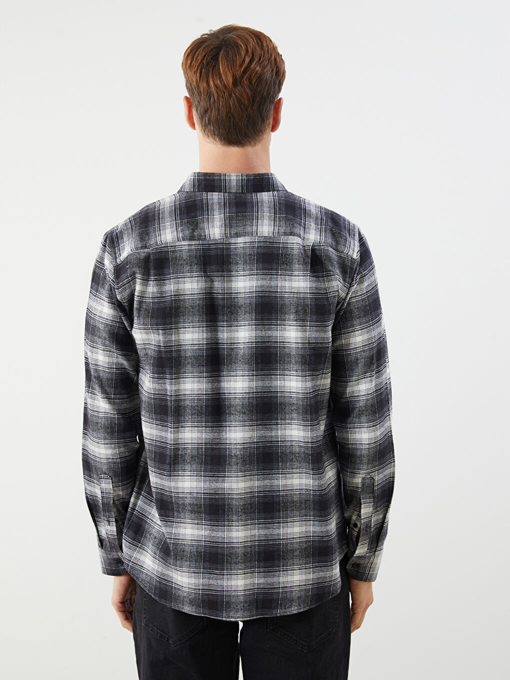 LCWAIKIKI Classic Regular Fit Long Sleeve Plaid Poplin Men's Shirt -W59651Z8-LKX