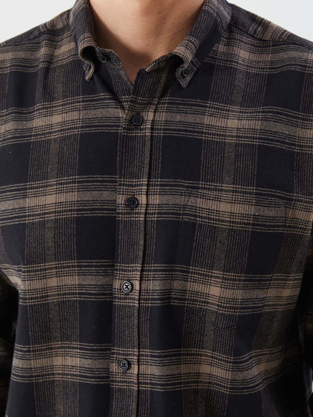 LCWAIKIKI Classic Regular Fit Long Sleeve Plaid Poplin Men's Shirt -W59651Z8-LLL
