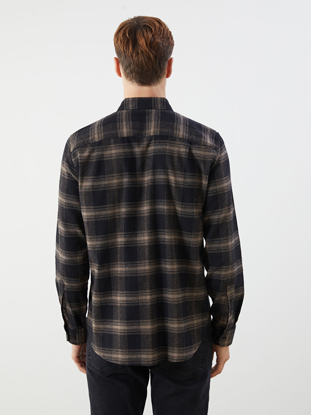 LCWAIKIKI Classic Regular Fit Long Sleeve Plaid Poplin Men's Shirt -W59651Z8-LLL