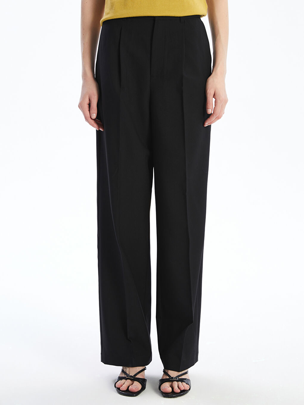 LCW Vision Loose Fit Wide Leg Women's Pleated Trousers -W59652Z8-CVL