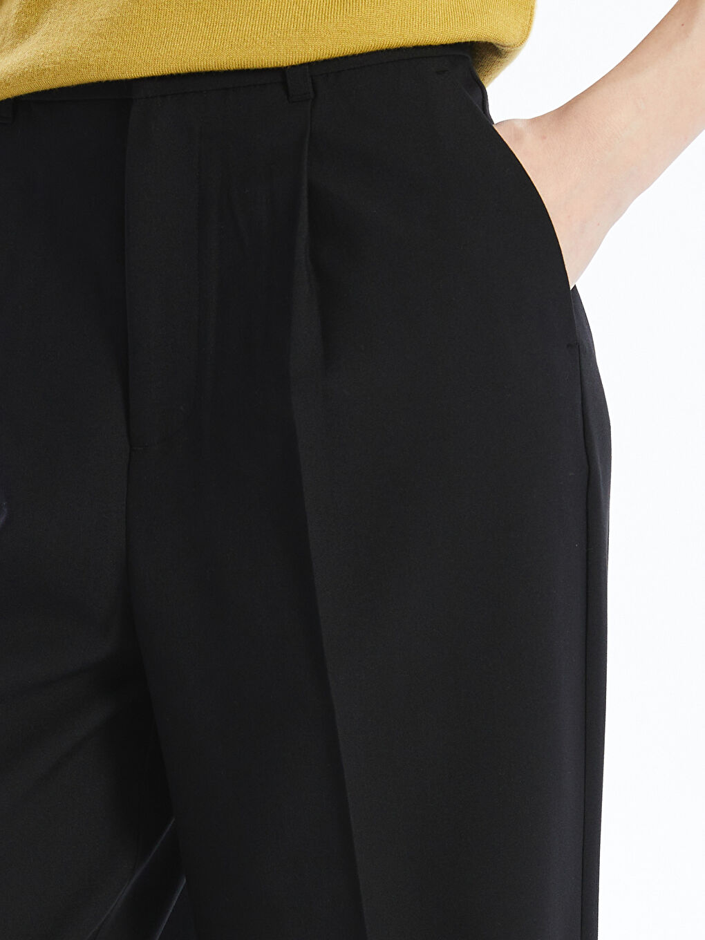 LCW Vision Loose Fit Wide Leg Women's Pleated Trousers -W59652Z8-CVL