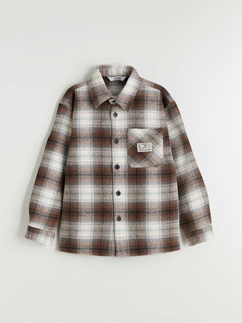 Long Sleeve Plaid Boys' Shirt-2