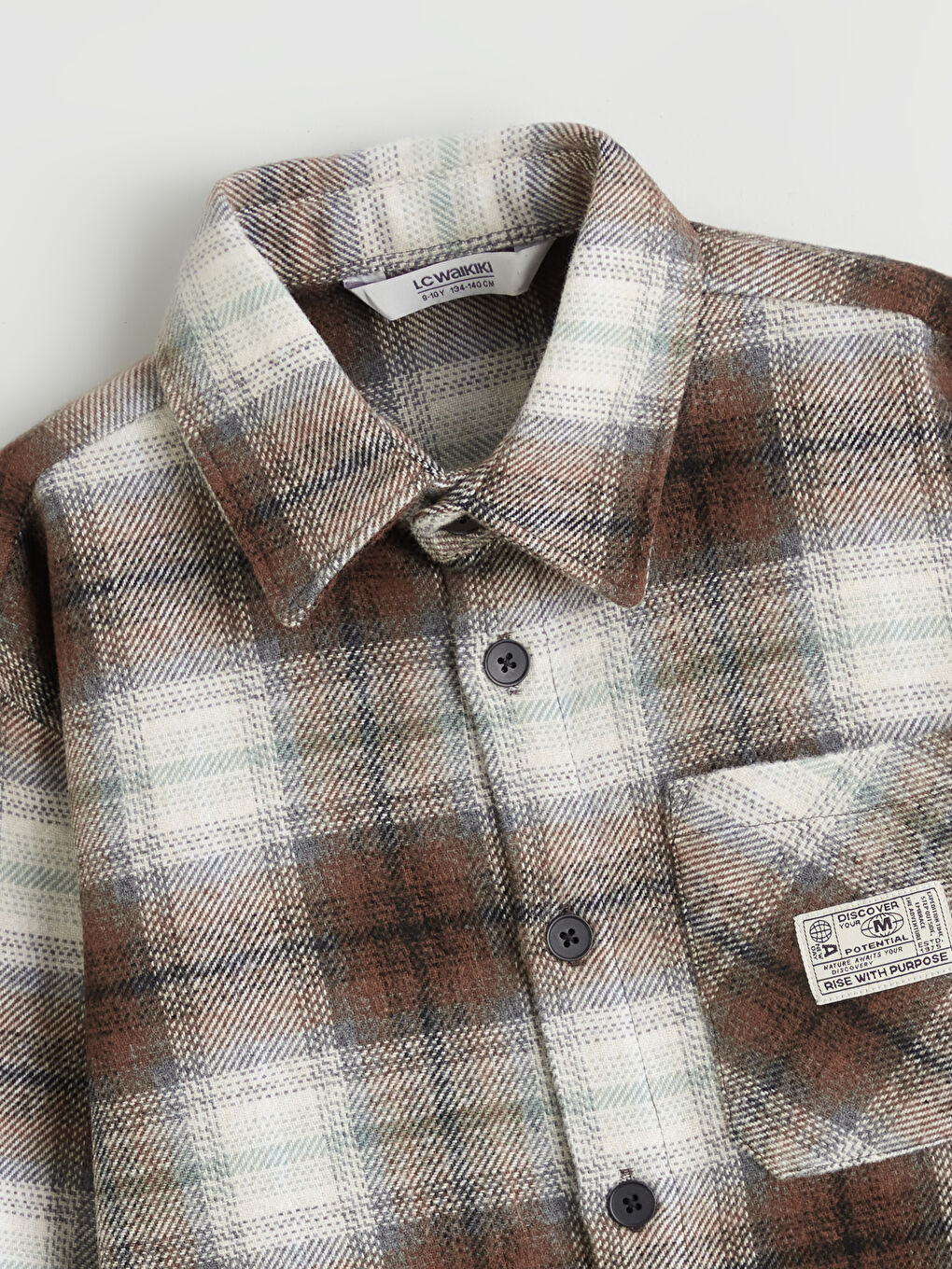 Long Sleeve Plaid Boys' Shirt-3