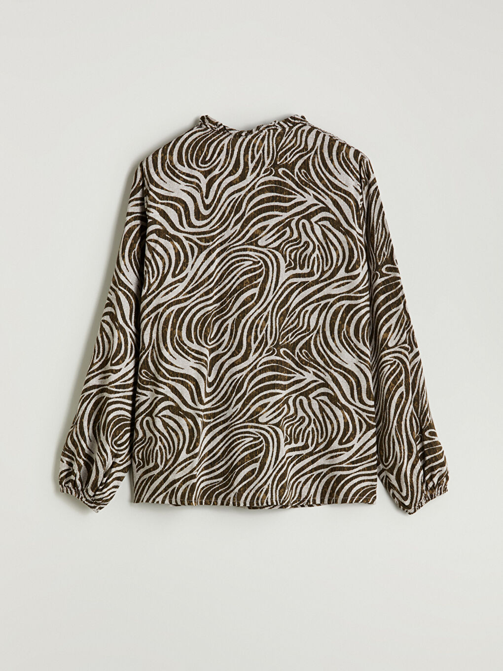 LCW Grace Tie Neck Patterned Blouse -W59659Z8-F9C