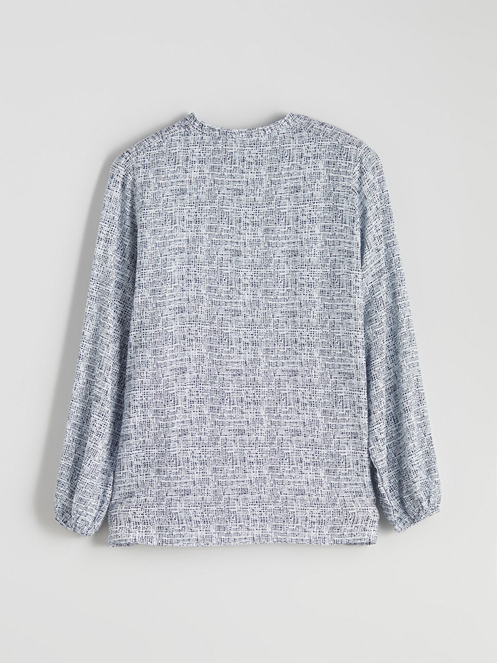LCW Grace Tie Neck Patterned Blouse -W59659Z8-LRA