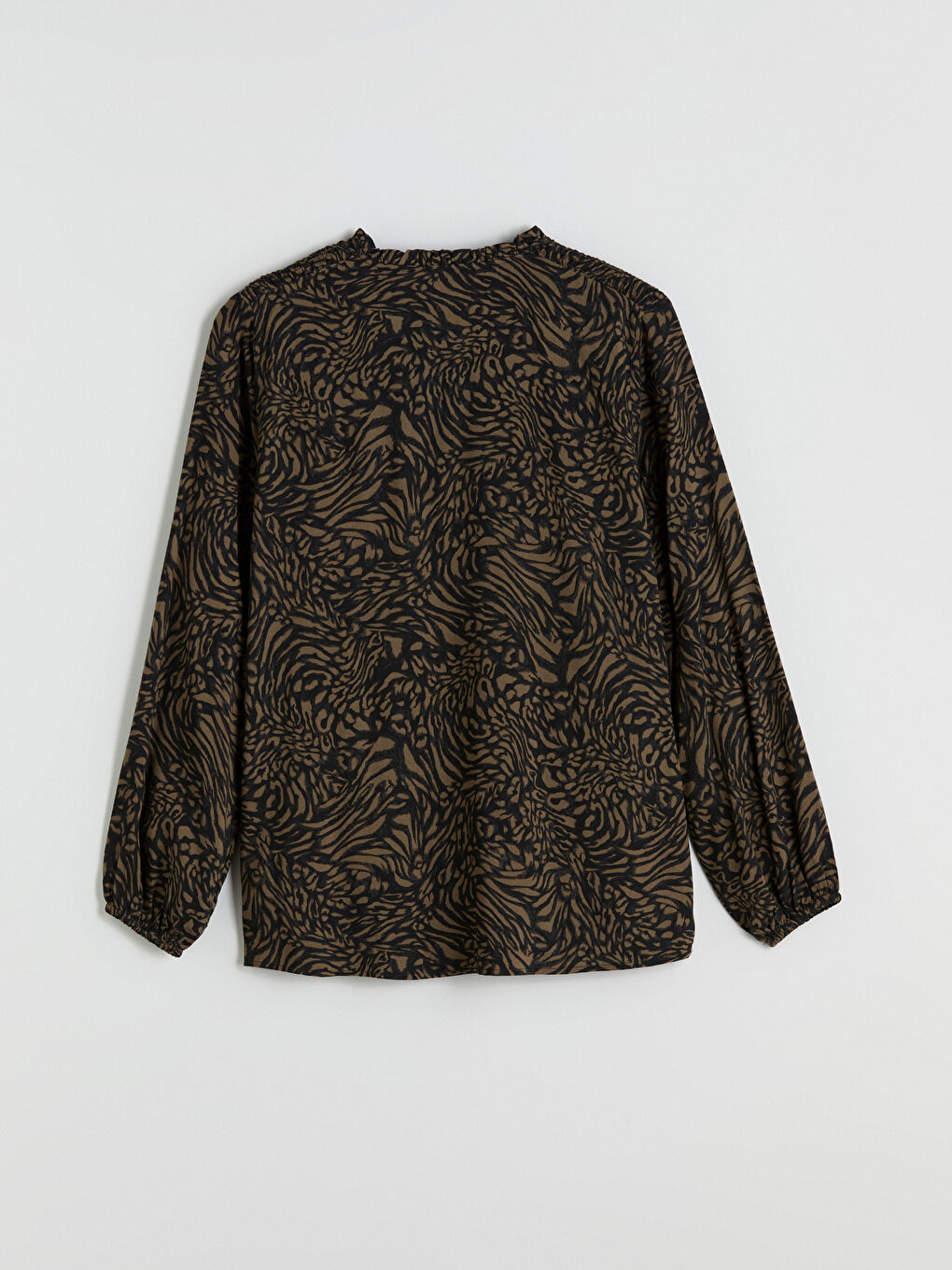 LCW Grace Tie Neck Patterned Blouse -W59659Z8-LS6