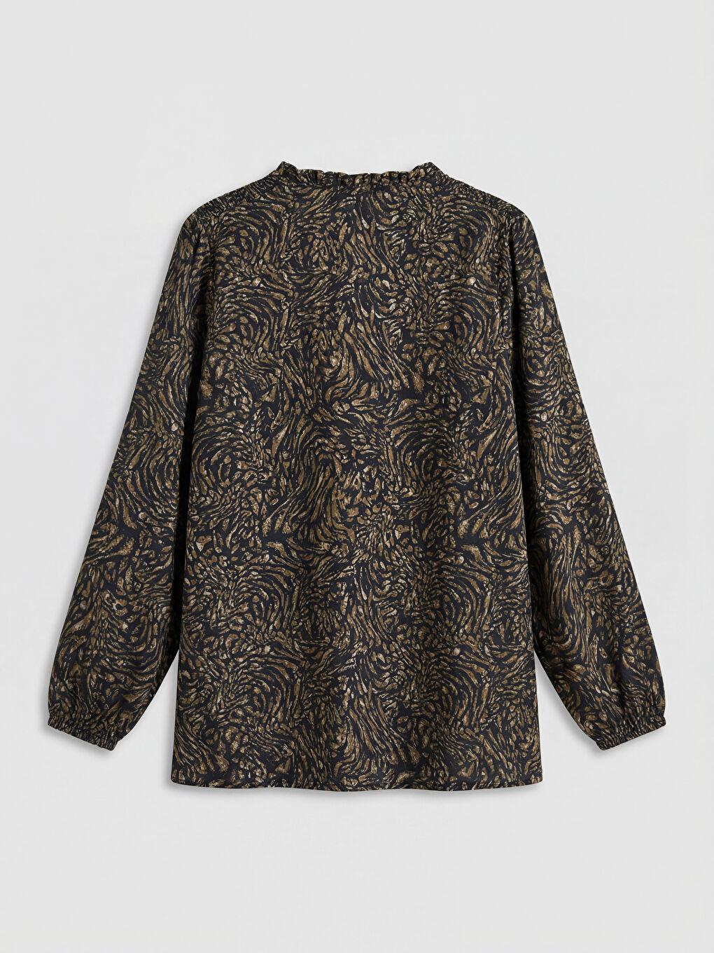 Tie Neck Patterned Blouse-8