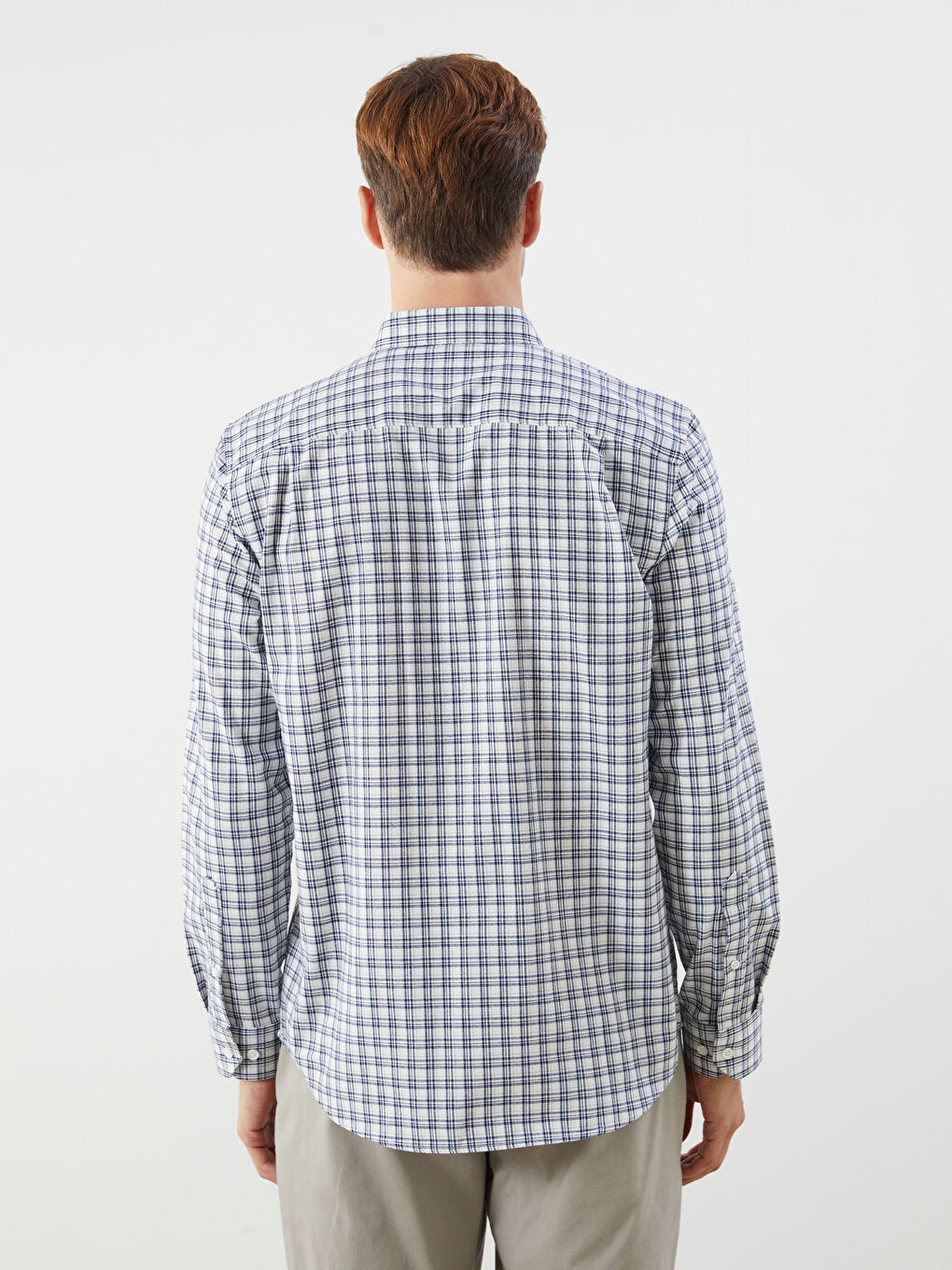 LCWAIKIKI Classic Regular Fit Long Sleeve Plaid Men's Shirt -W59673Z8-LKQ