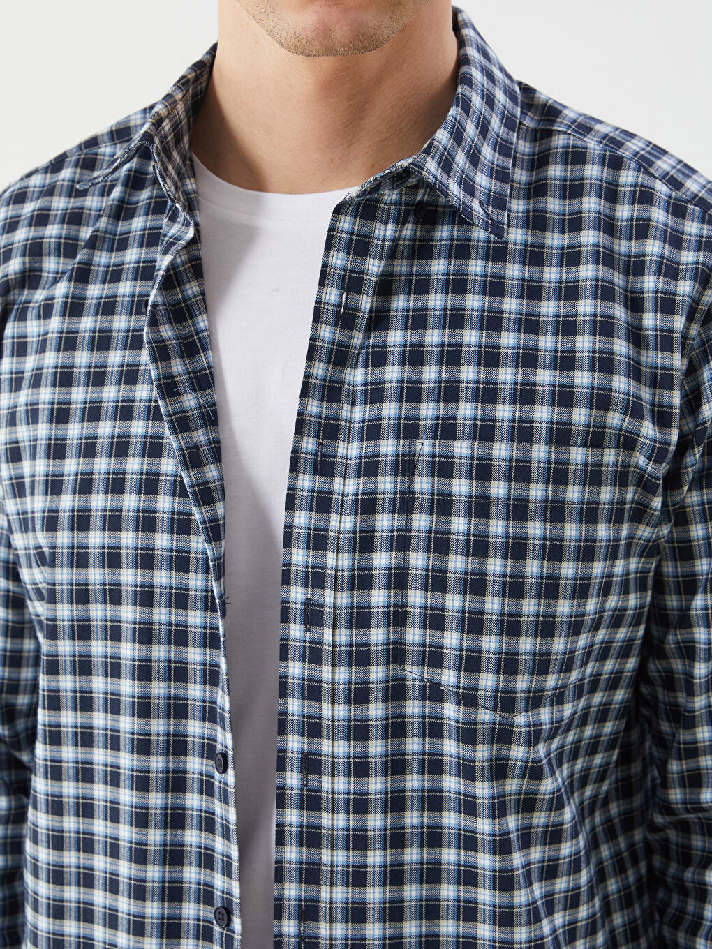 LCWAIKIKI Classic Regular Fit Long Sleeve Plaid Men's Shirt -W59673Z8-LN6