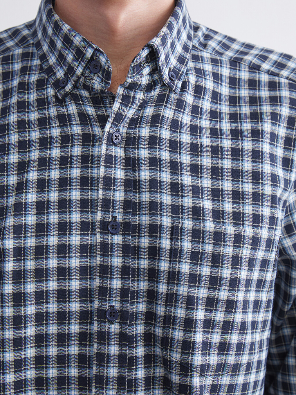 Chemise Écossaise À Manches Longues Pour Hommes Coupe Régulière-2