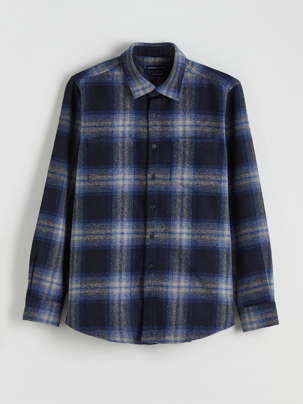 Petrol Regular Fit Ekose Gabardin Erkek Gömlek-4