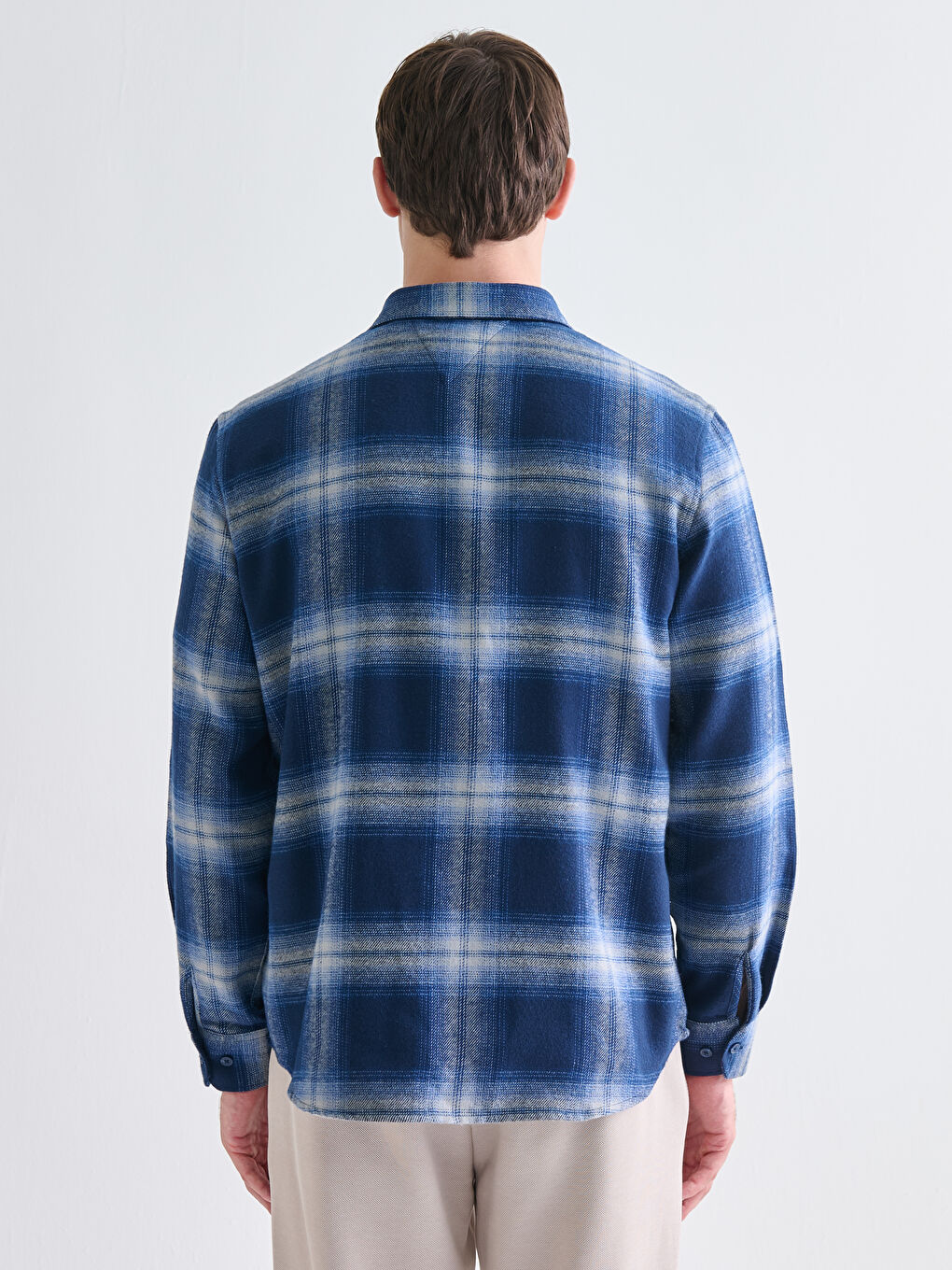 LCWAIKIKI Classic Regular Fit Long Sleeve Plaid Gabardine Men's Shirt -W59675Z8-MRR