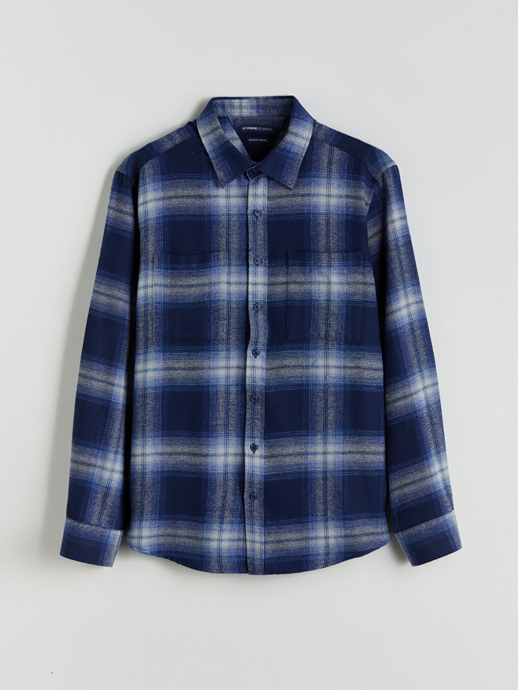 LCWAIKIKI Classic Regular Fit Long Sleeve Plaid Gabardine Men's Shirt -W59675Z8-MRR