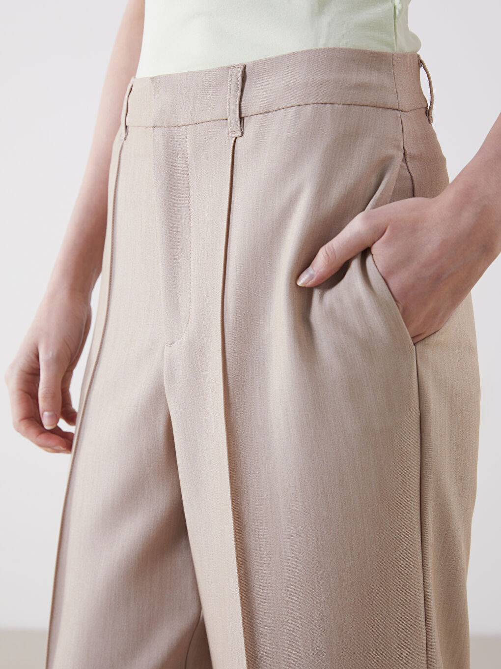 LCW Vision Regular Fit Wide Leg Women's Trousers -W59690Z8-ELJ