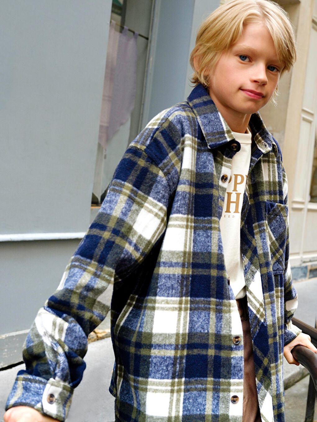 Plaid Long Sleeve Boys' Shirt