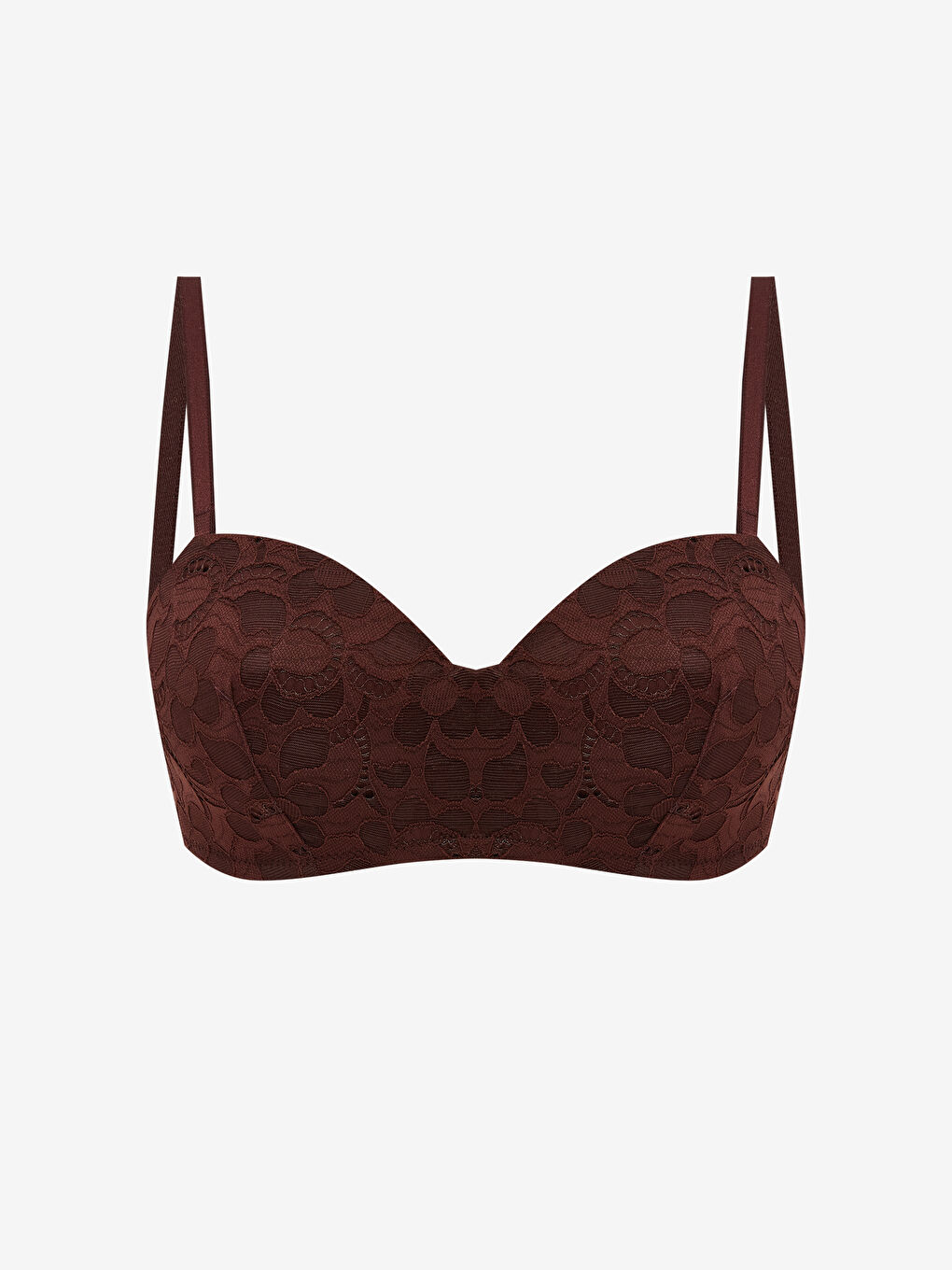 Wired Non Padded Lace Strapless Bra