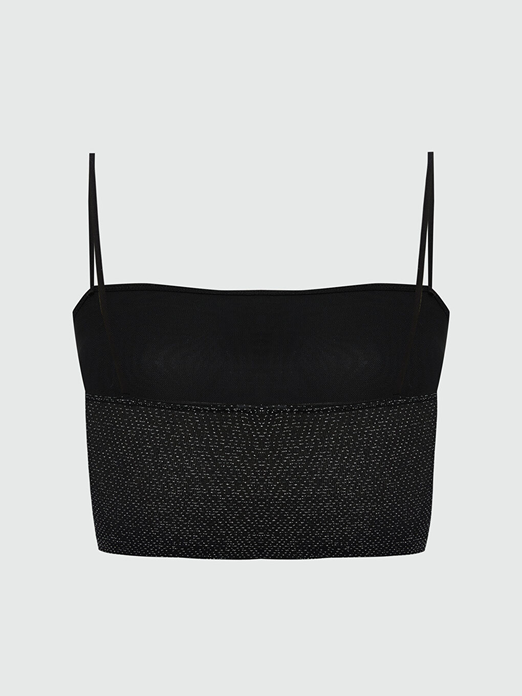 Non-Wired Non-Padded Shiny Appearance Bustier-1