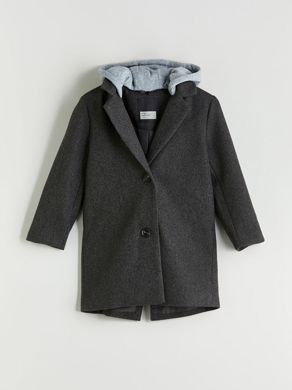 Пальто з капюшоном для дівчаток з тканини Шик