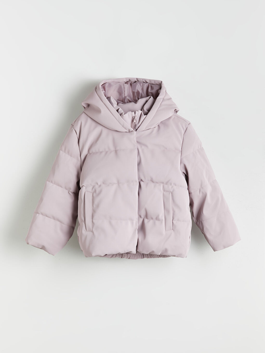 Pembe Kapüşonlu Kız Çocuk Kaban