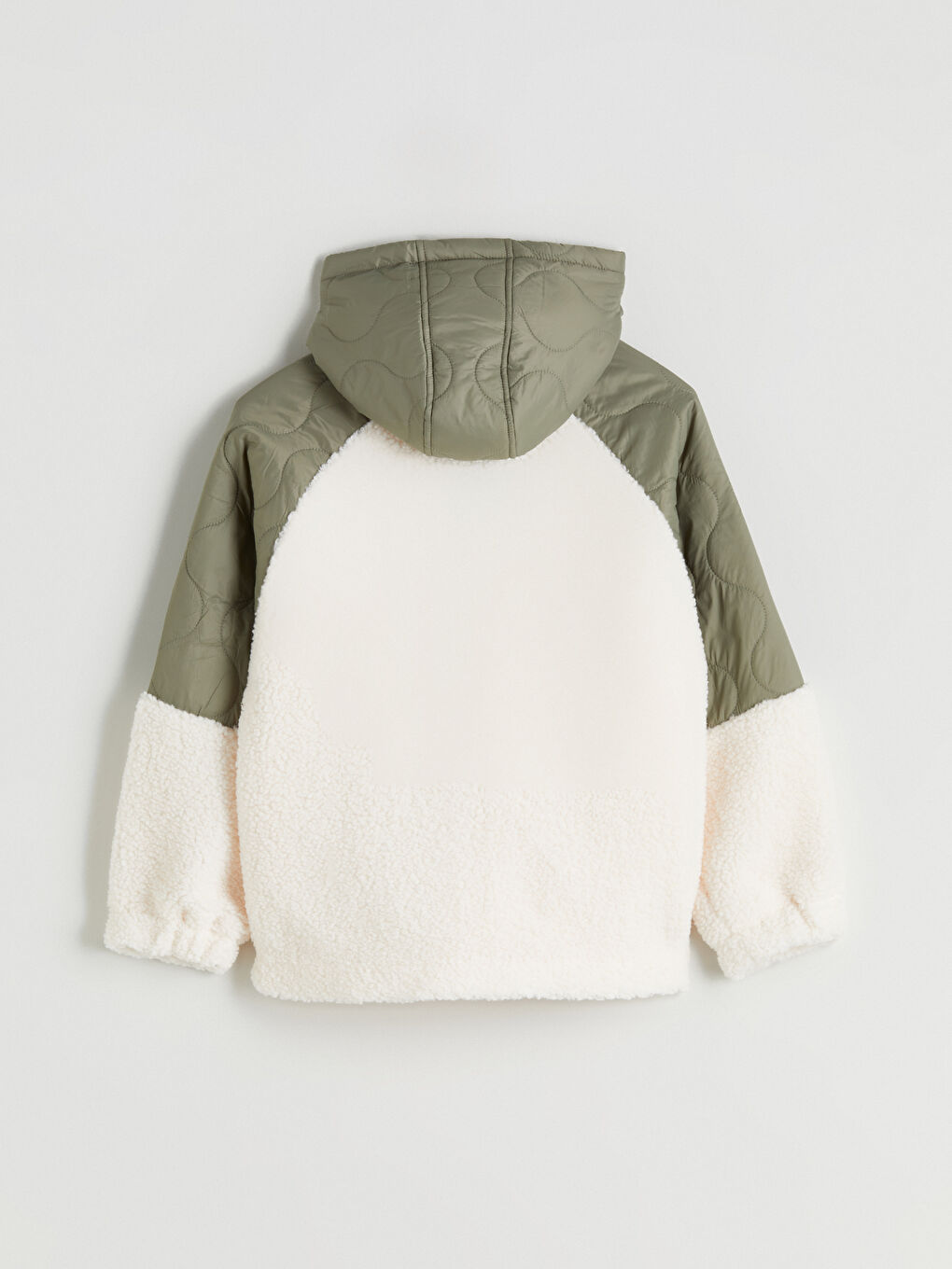 معطف فرو مزود بغطاء رأس للبنات-3